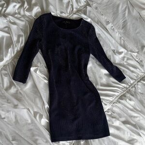 Trixxi Midnight Blue Long Sleeve Dress